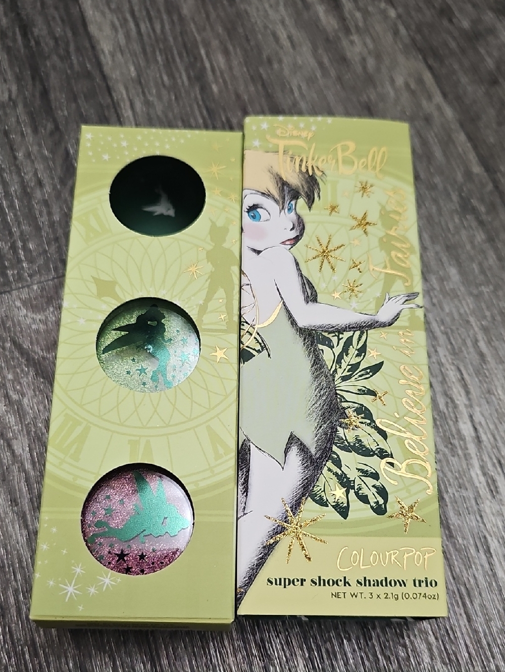 ColourPop Tinker Bell Super Shock Shadow — Green & Pink Shimmers
